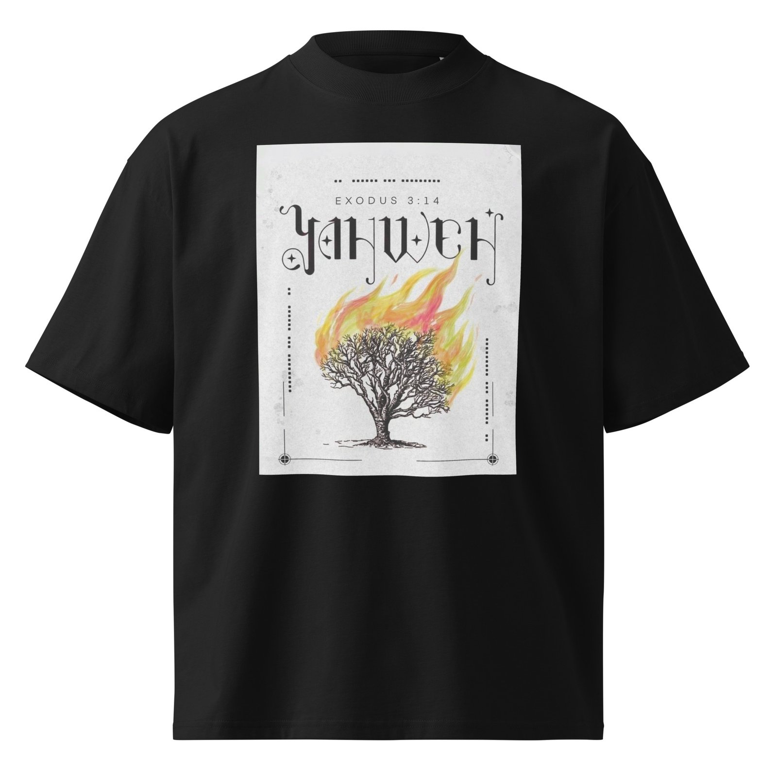 Unisex organic oversized high neck t-shirt - Image 3