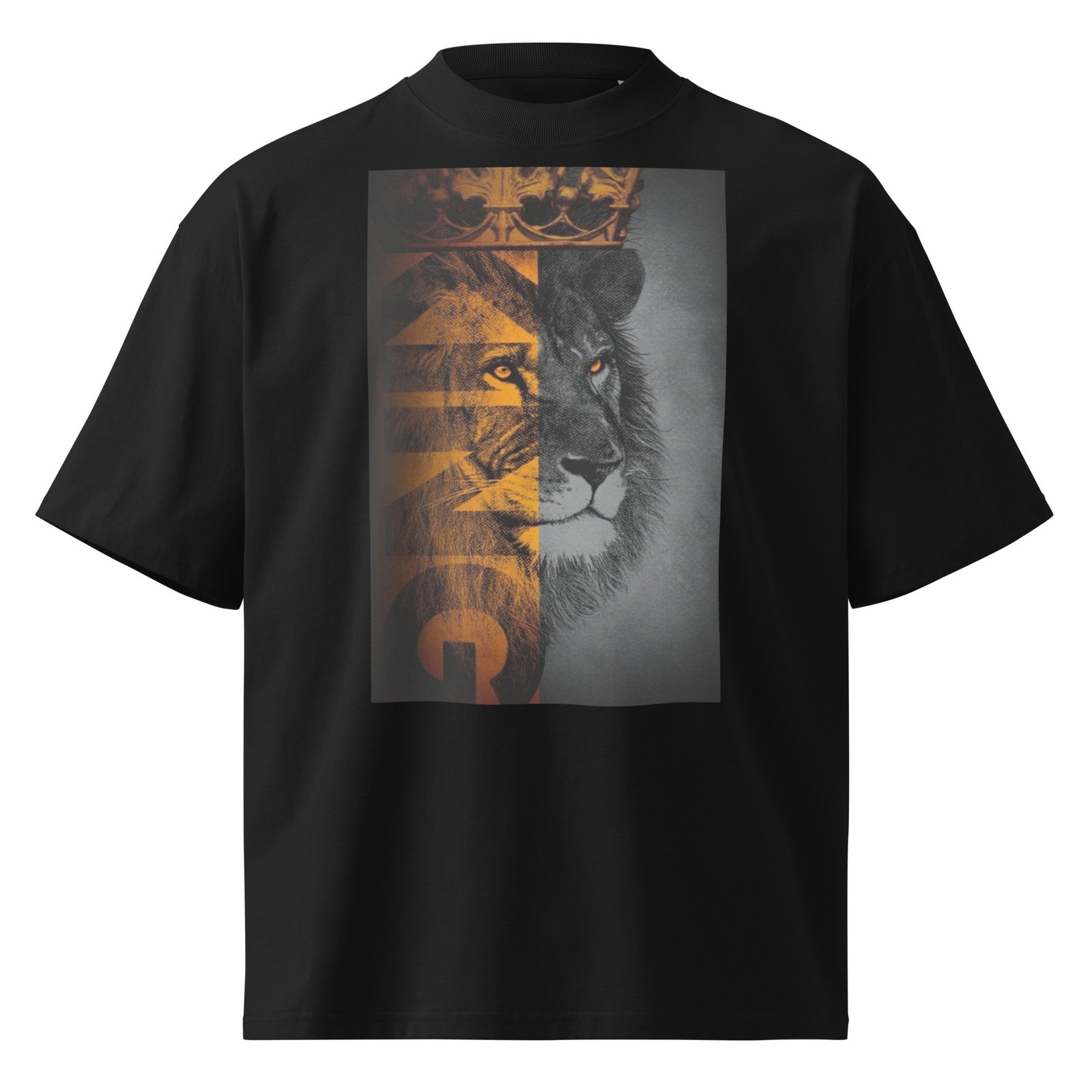 Unisex organic oversized high neck t-shirt - Image 3