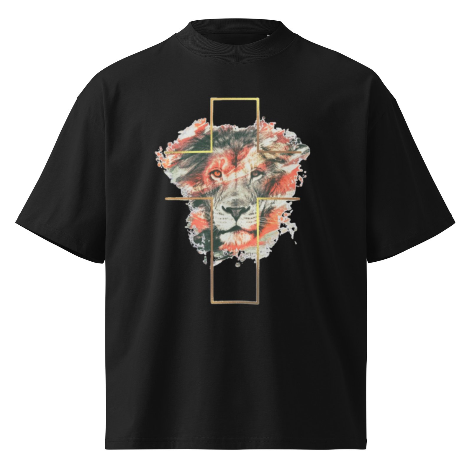 Unisex organic oversized high neck t-shirt - Image 3