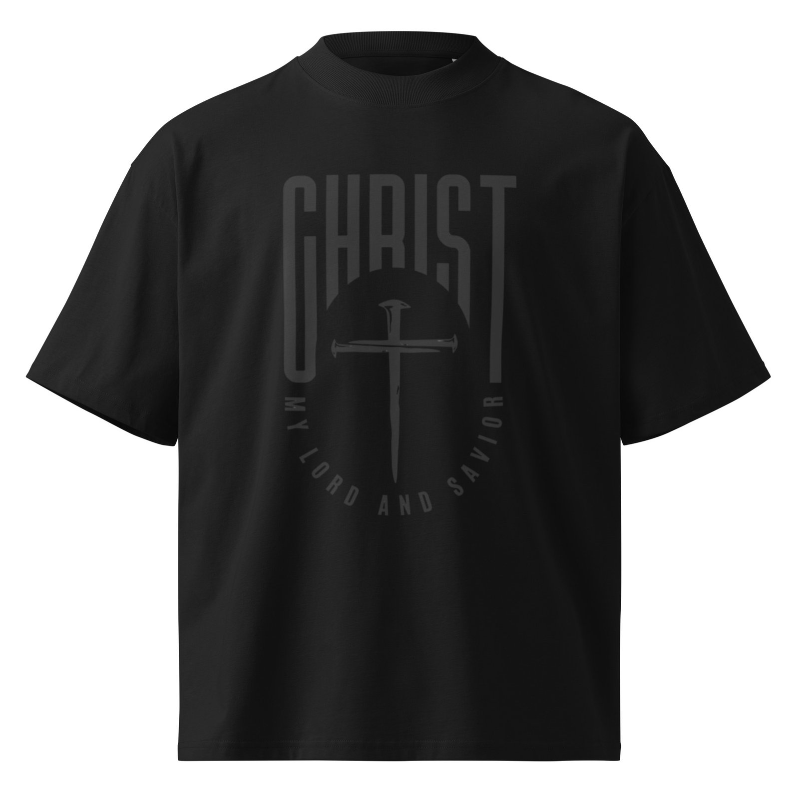 Unisex organic oversized high neck t-shirt - Image 4