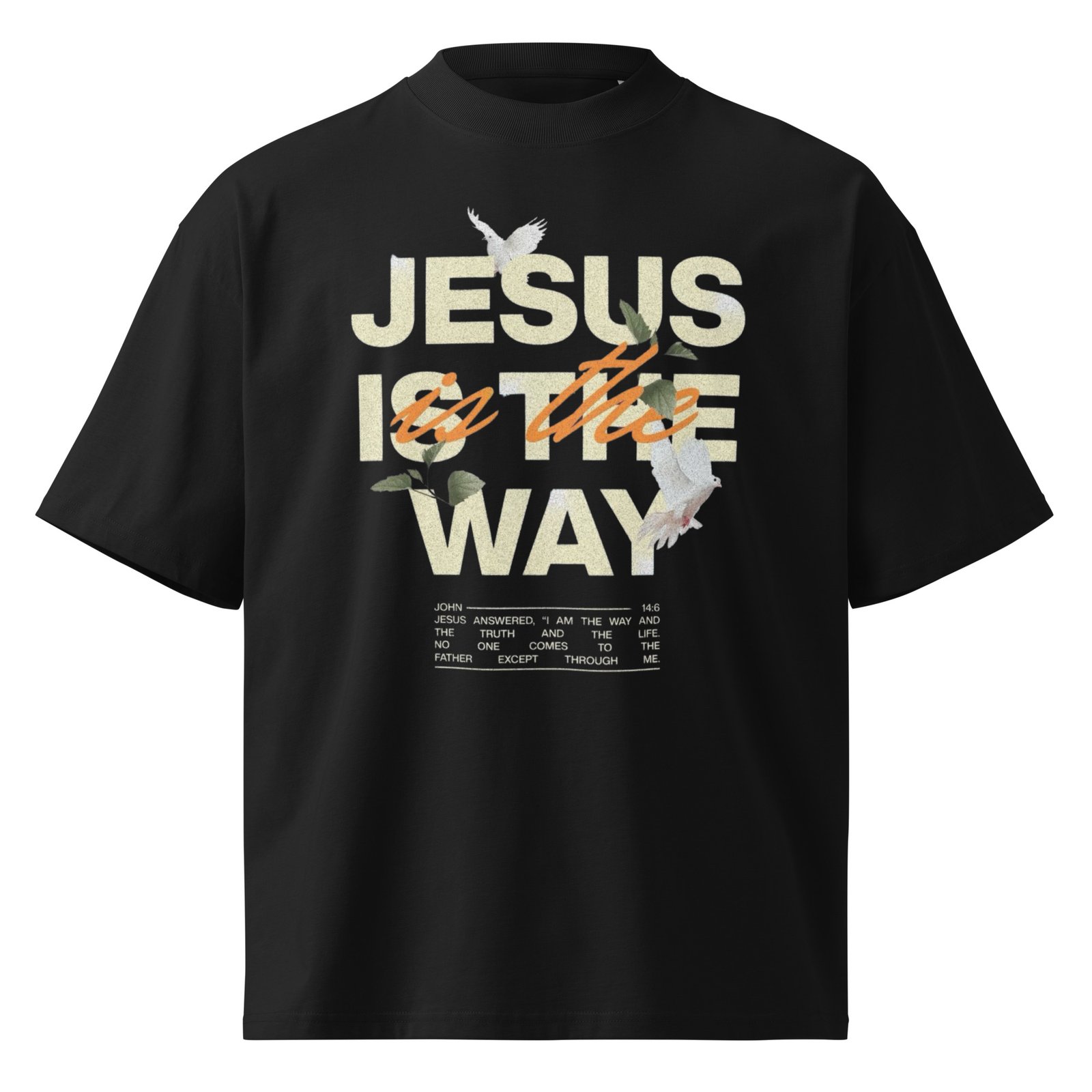 Unisex organic oversized high neck t-shirt - Image 3