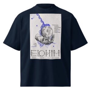 Unisex organic oversized high neck t-shirt