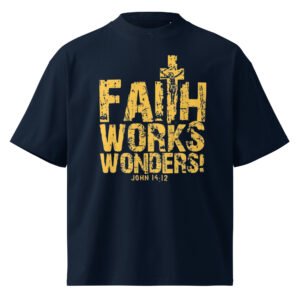 Unisex organic oversized high neck t-shirt