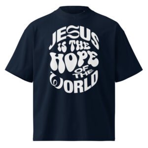 Unisex organic oversized high neck t-shirt