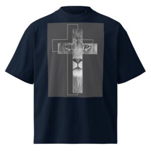 Unisex organic oversized high neck t-shirt