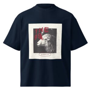 Unisex organic oversized high neck t-shirt