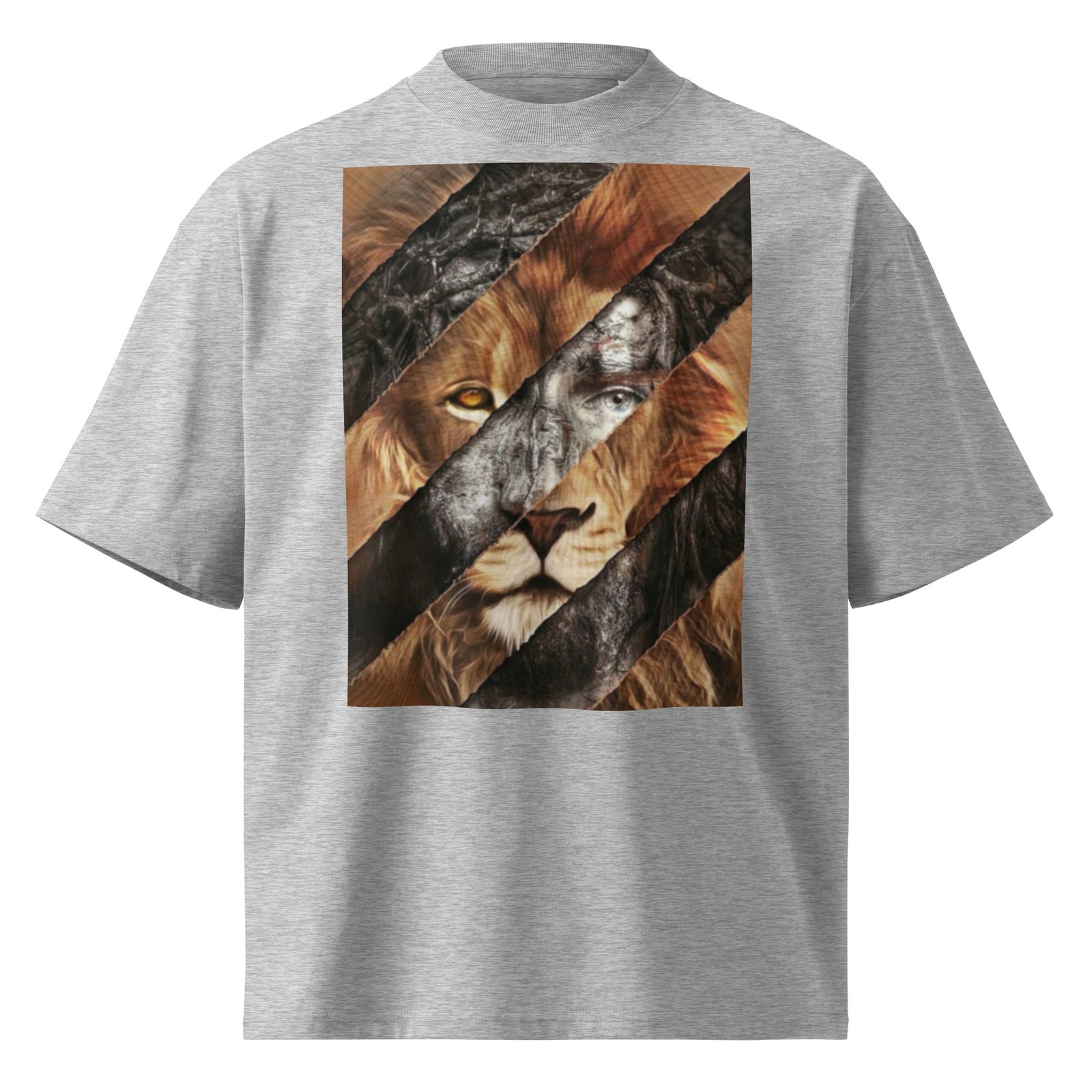 Unisex organic oversized high neck t-shirt - Image 5