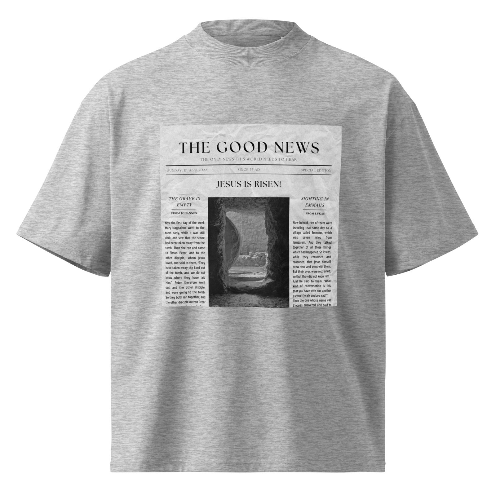 Unisex organic oversized high neck t-shirt - Image 6