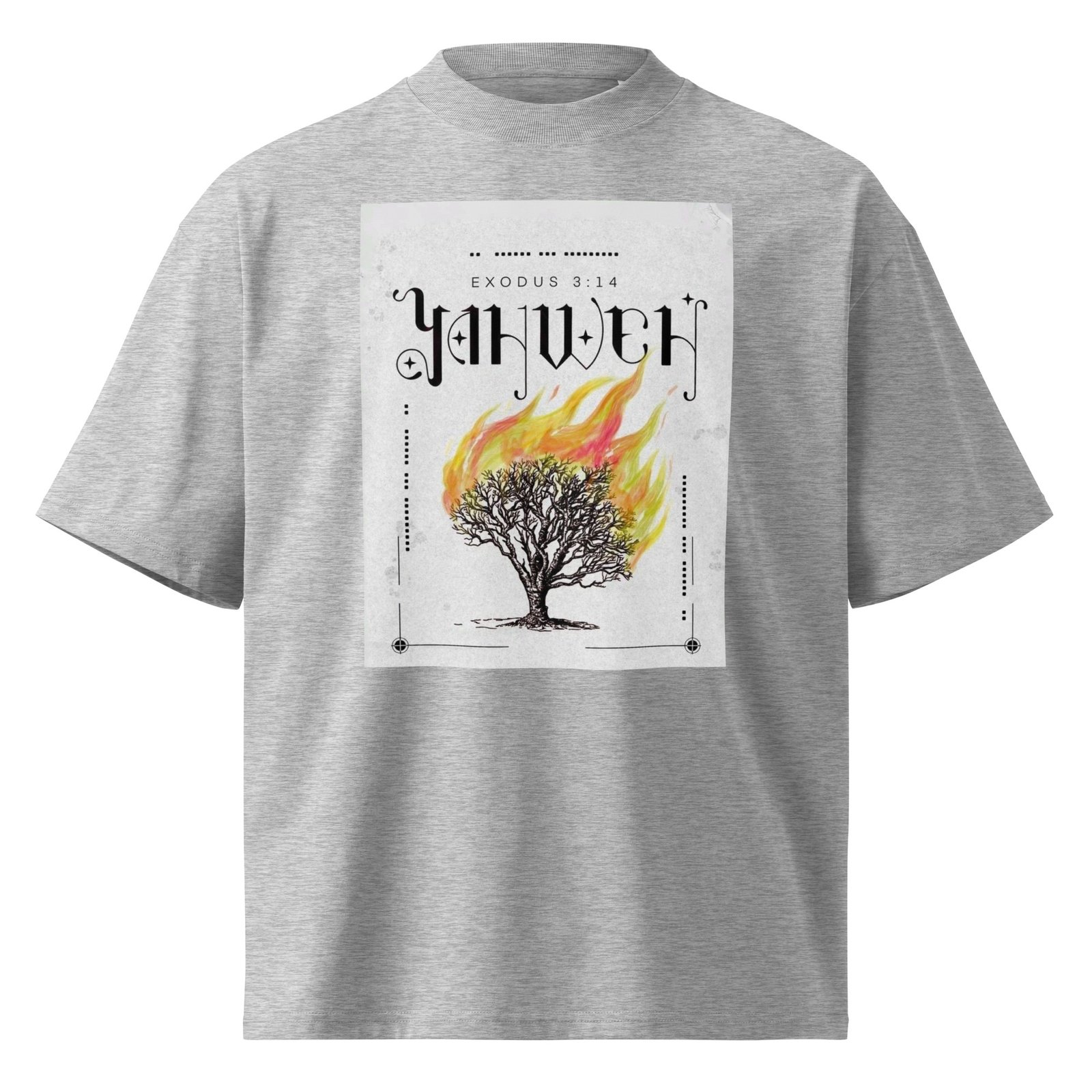 Unisex organic oversized high neck t-shirt - Image 5