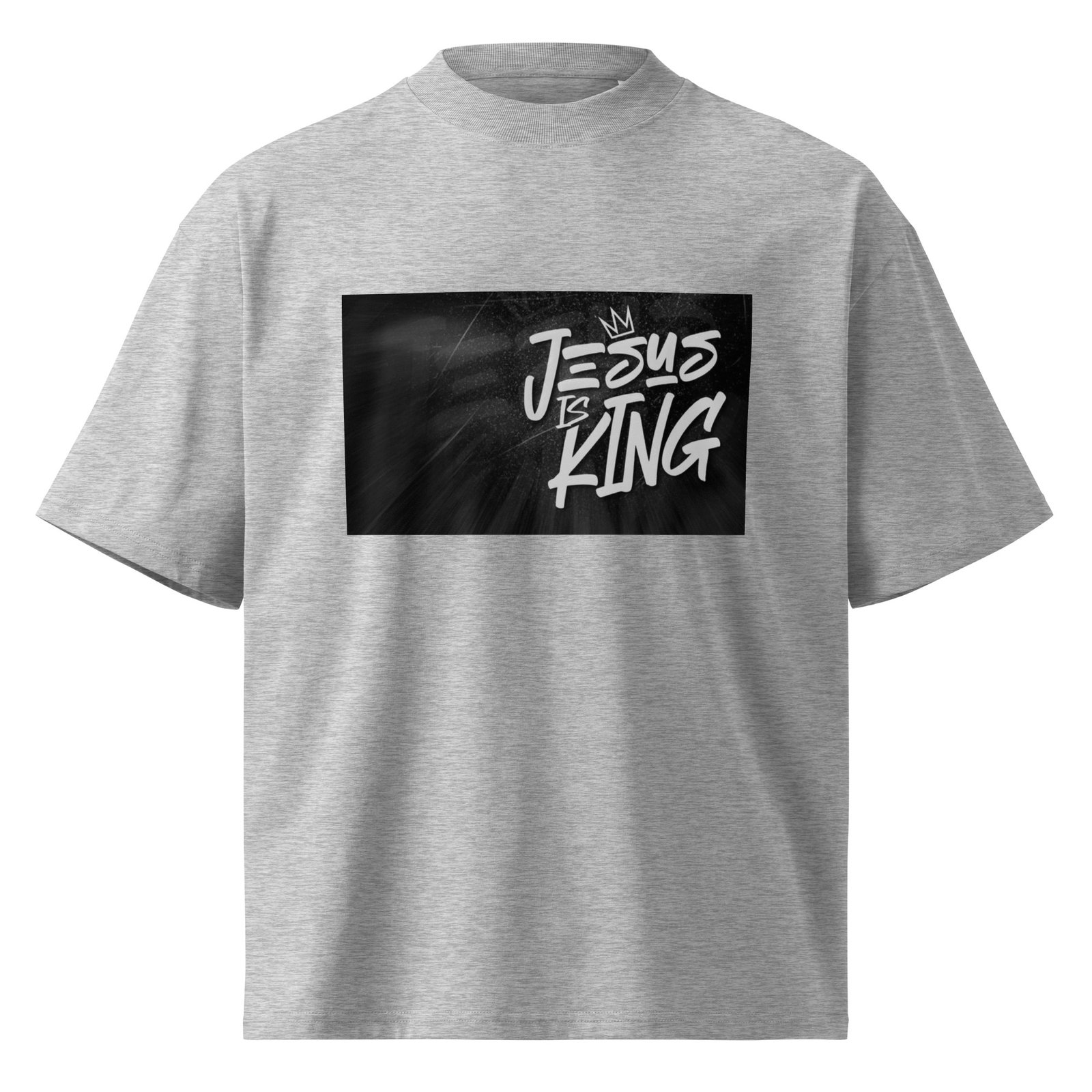 Unisex organic oversized high neck t-shirt - Image 5