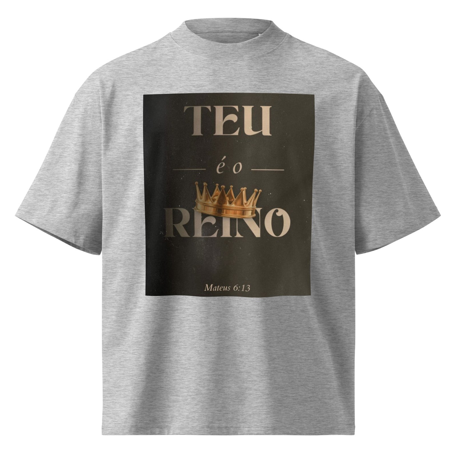 Unisex organic oversized high neck t-shirt - Image 5