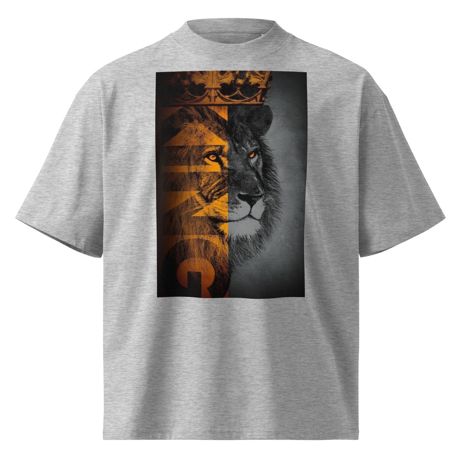 Unisex organic oversized high neck t-shirt - Image 5