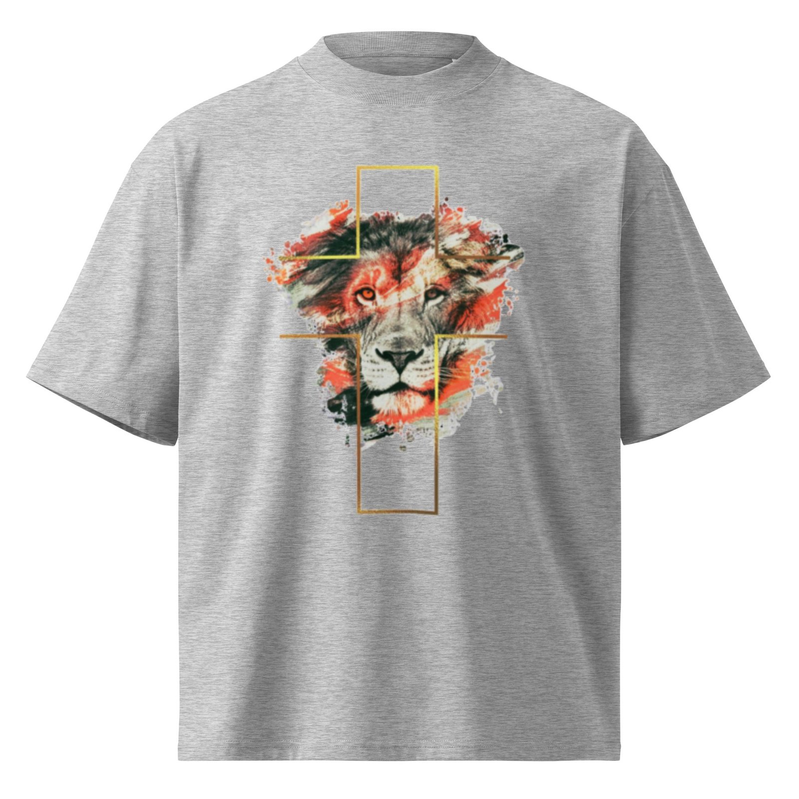 Unisex organic oversized high neck t-shirt - Image 5