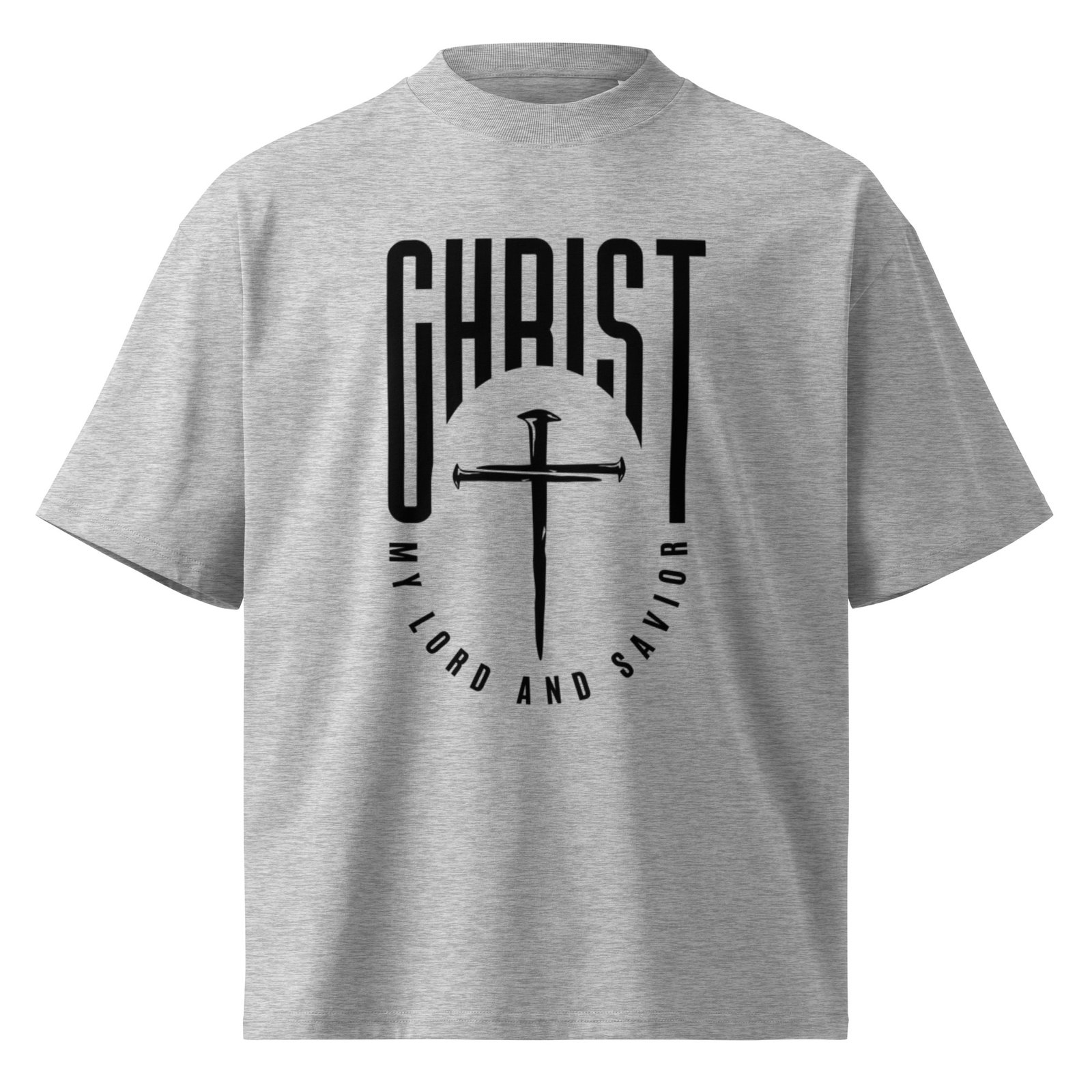 Unisex organic oversized high neck t-shirt - Image 6