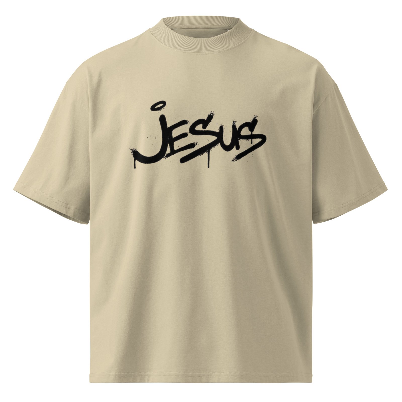 Unisex organic oversized high neck t-shirt - Image 3