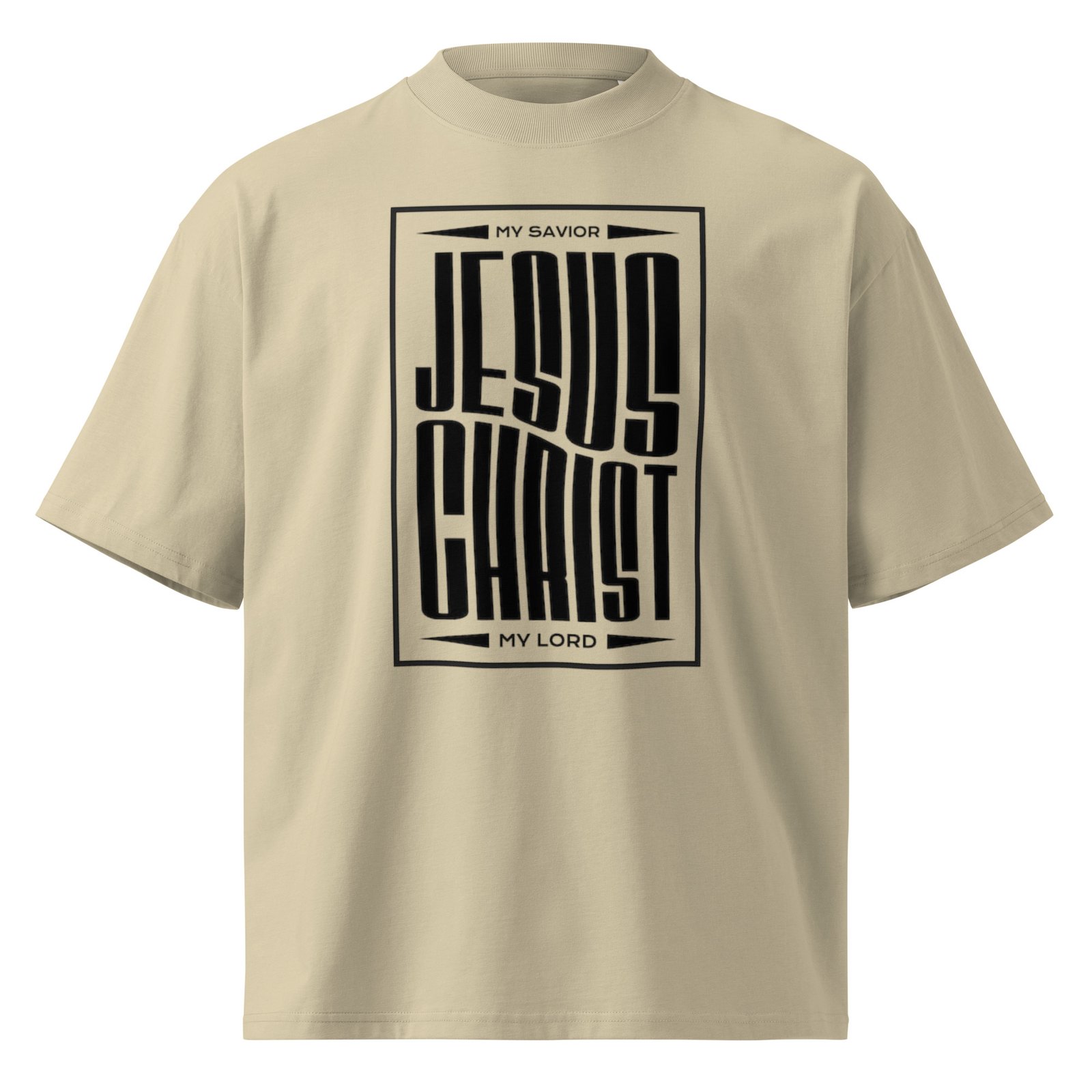 Unisex organic oversized high neck t-shirt - Image 3