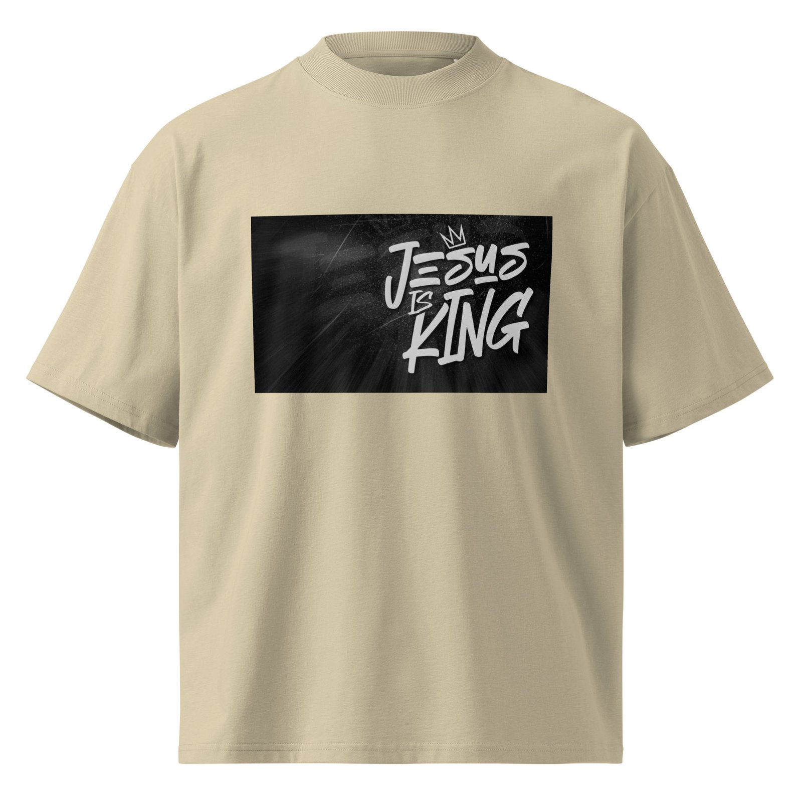 Unisex organic oversized high neck t-shirt - Image 7