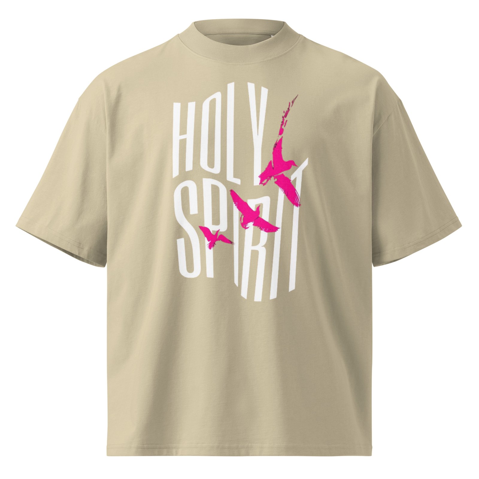 Unisex organic oversized high neck t-shirt - Image 5