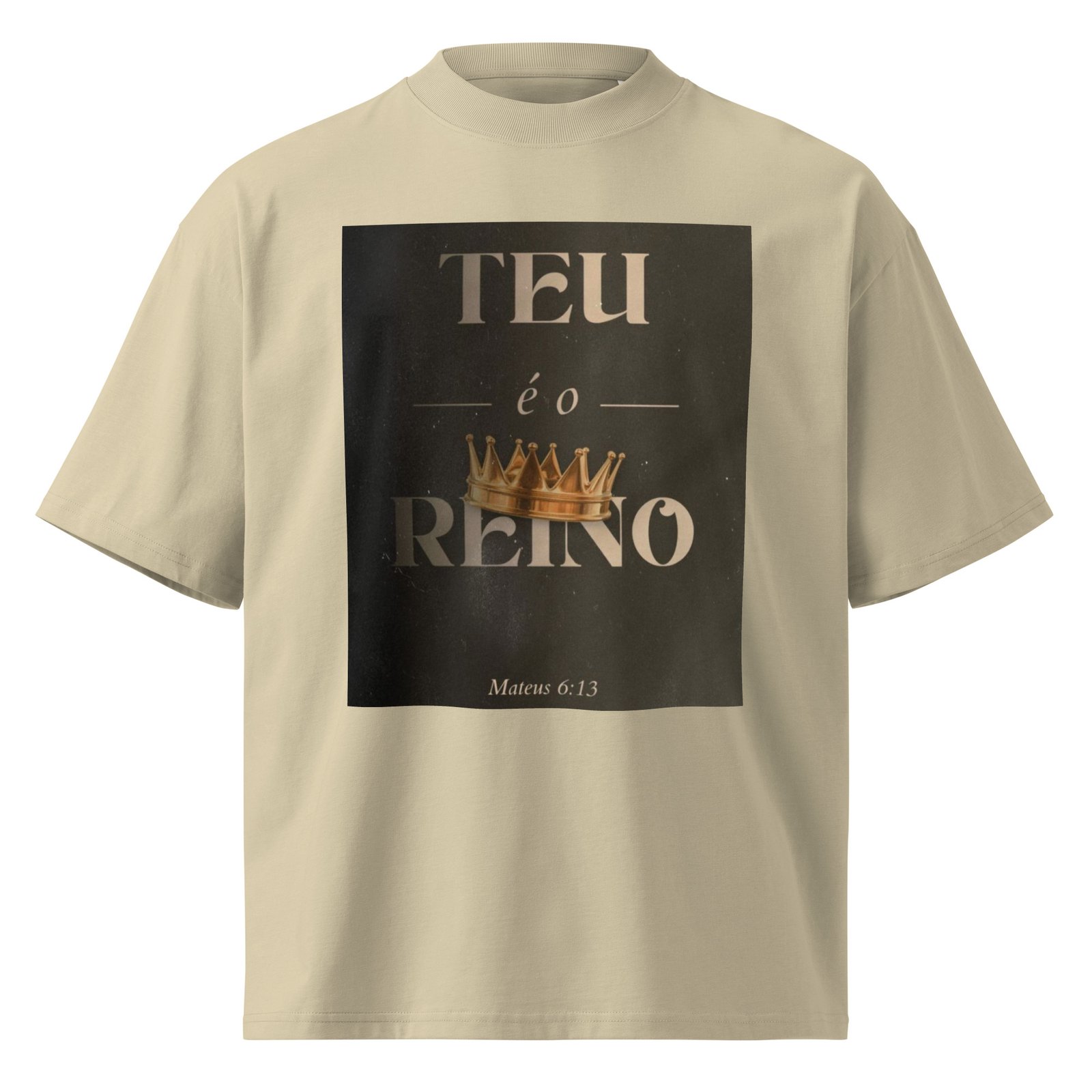 Unisex organic oversized high neck t-shirt - Image 7