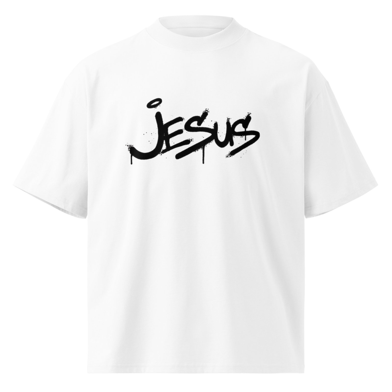 Unisex organic oversized high neck t-shirt - Image 5