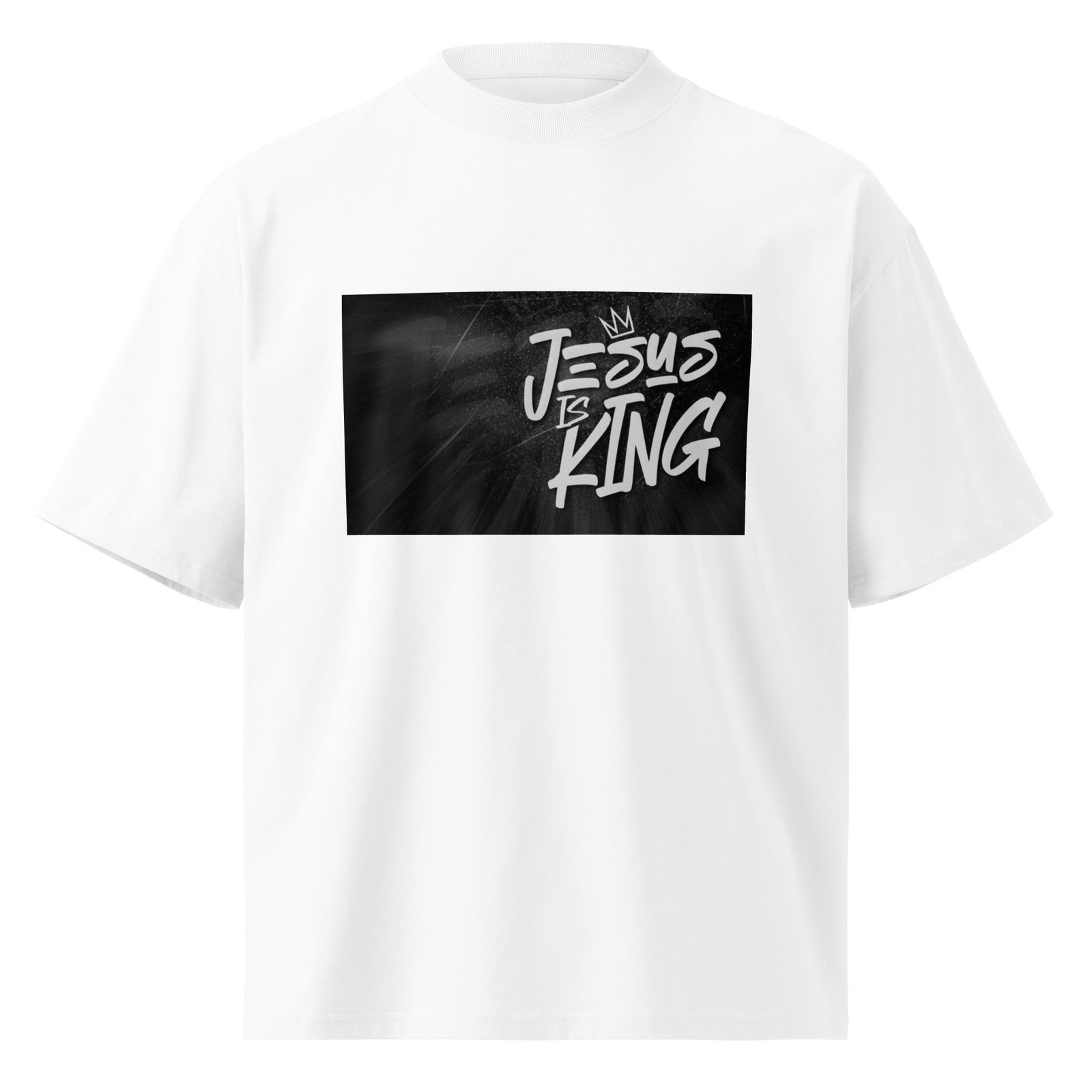 Unisex organic oversized high neck t-shirt - Image 9