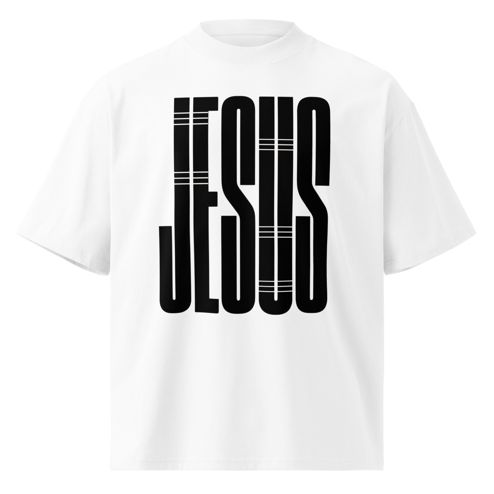 Unisex organic oversized high neck t-shirt - Image 9