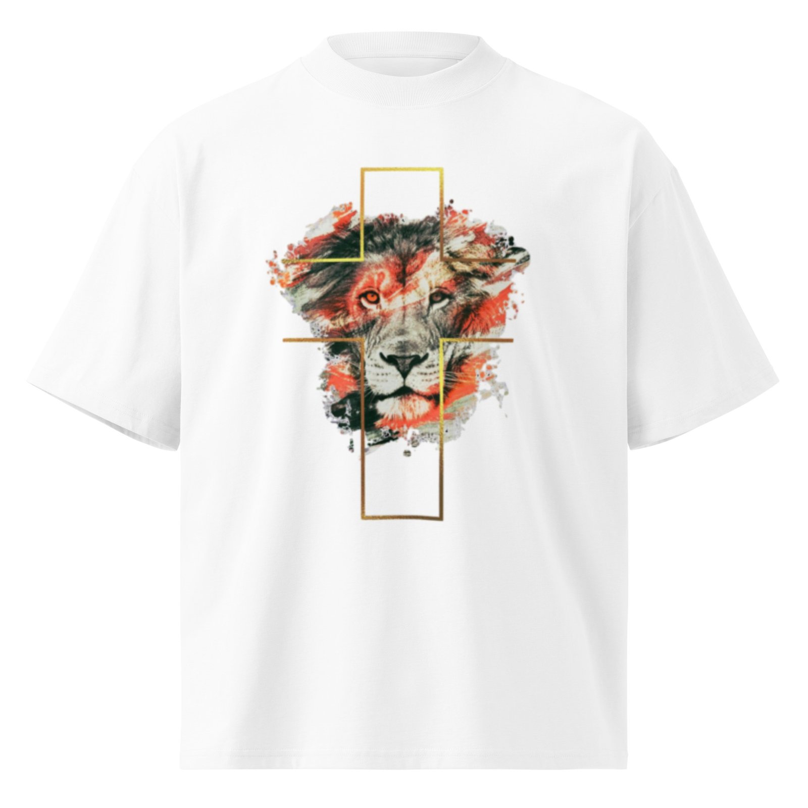 Unisex organic oversized high neck t-shirt - Image 9