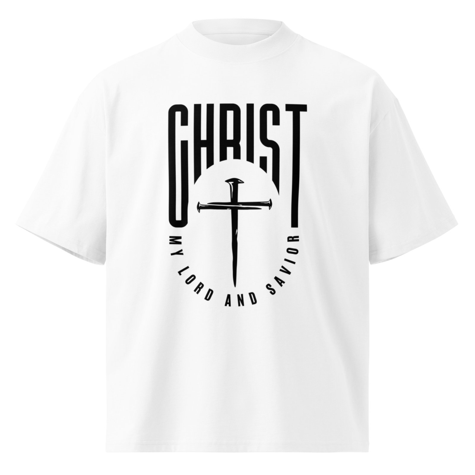 Unisex organic oversized high neck t-shirt - Image 9