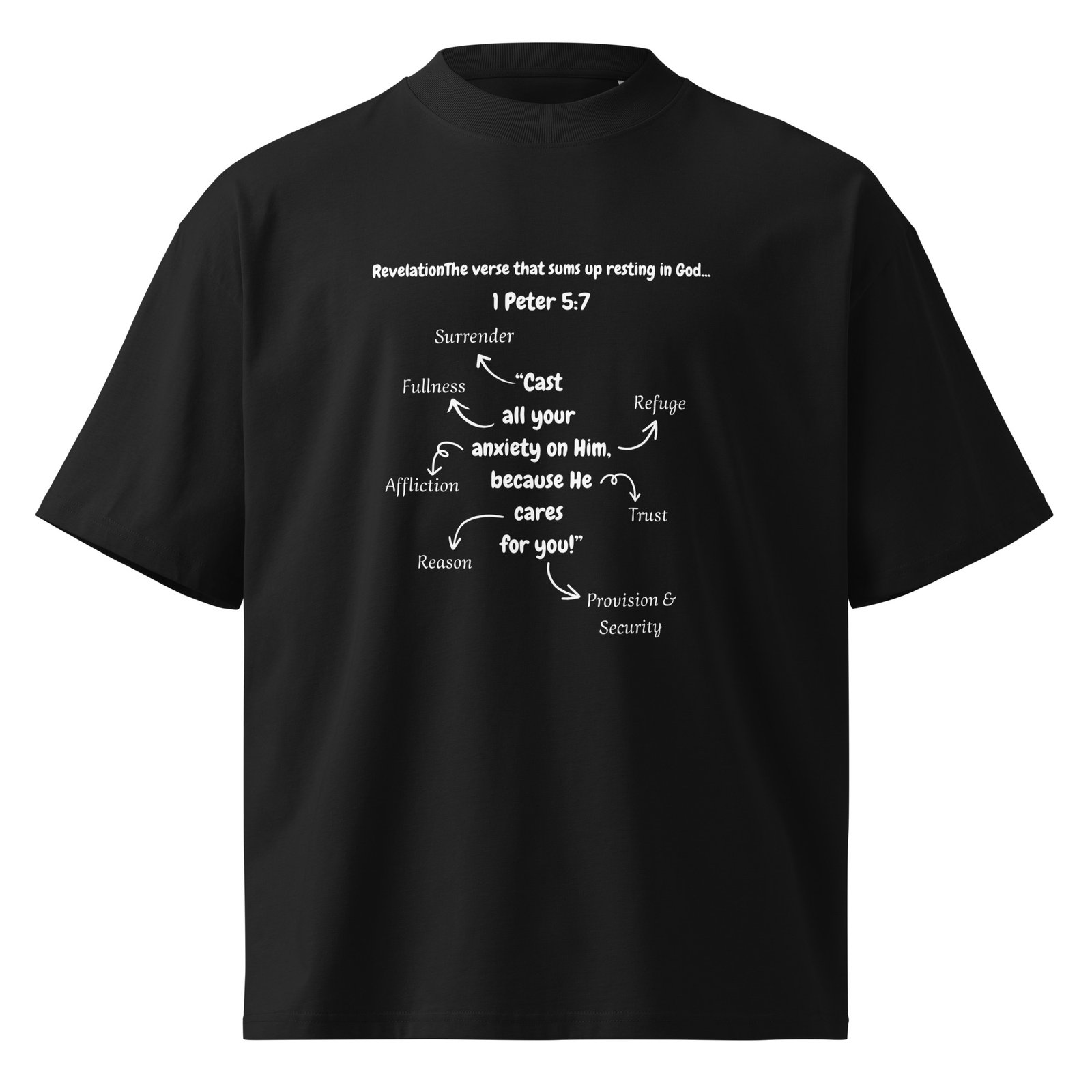 Unisex organic oversized high neck t-shirt